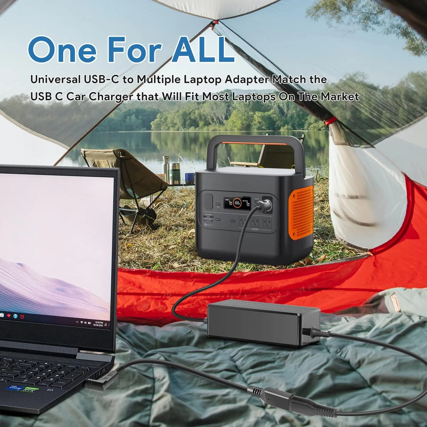 HKY Universal Laptop Car Charger PD 100W 95W 90W 65W DC Travel Adapter for HP Dell Gateway Lenovo LG Acer ASUS Compaq Samsung Sony Fujitsu Toshiba and More Notebook Computer Tablet Speaker Smartphone