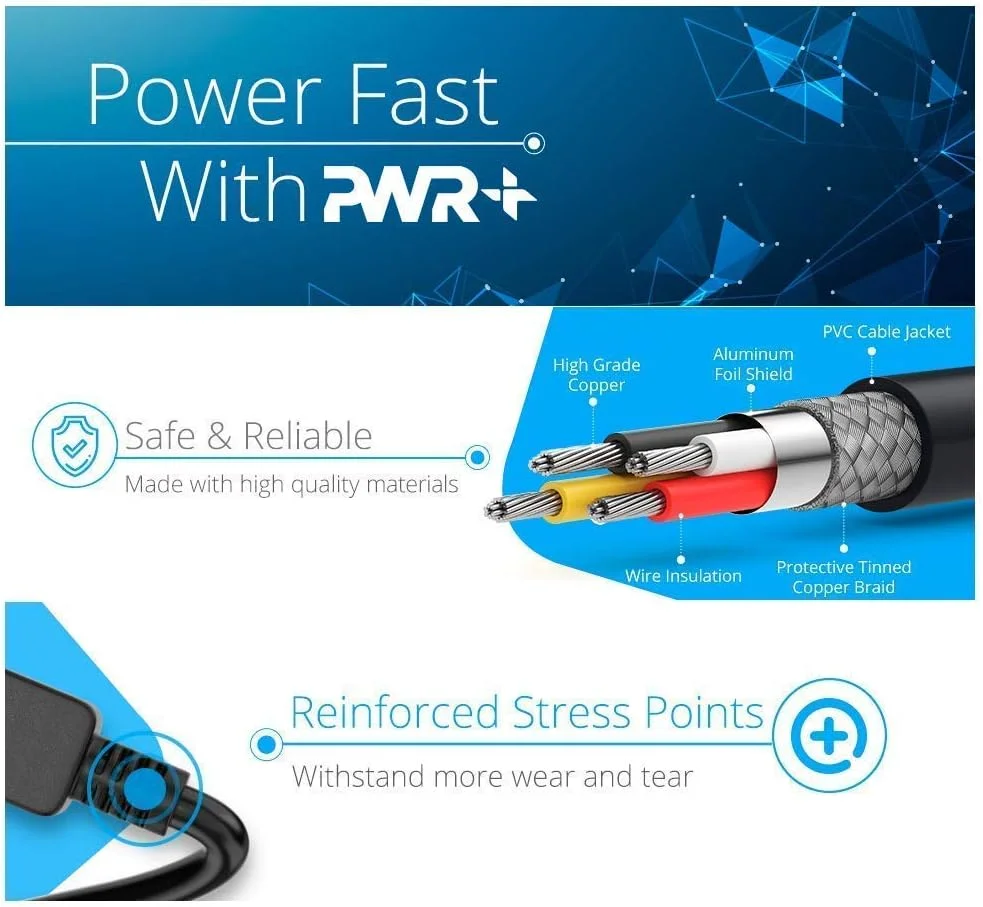 کابل برق فوق العاده بلند 4.5 متری 3 پین AC برای لپ تاپ های دل، آی بی ام، اچ پی، کامپک، ایسوس، سونی، توشیبا، لنوو، ایسر، گیت وی، ام اس آی و شارژر نوت بوک