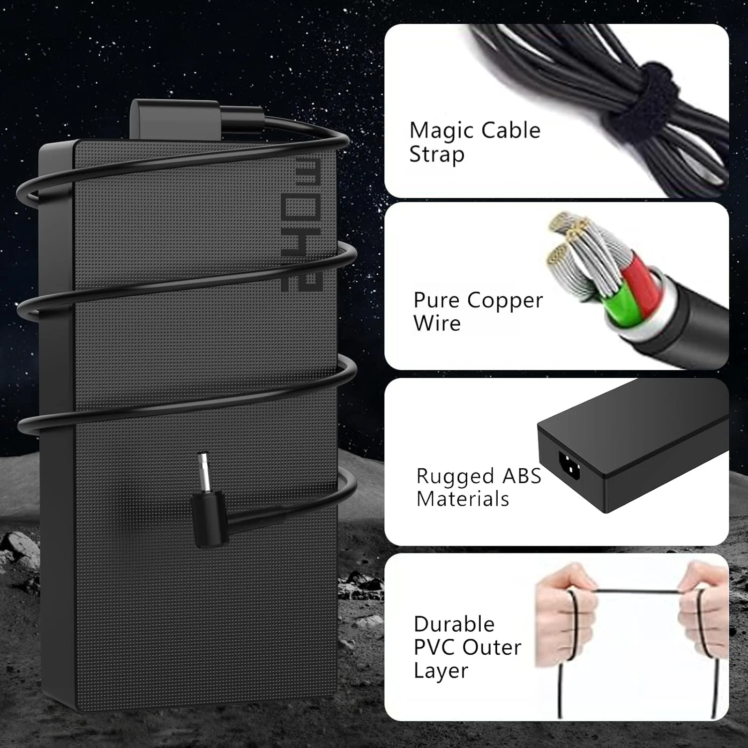 شارژر لپ تاپ 240 واتی Ruilezyo سازگار با Asus ZenBook Pro Duo 15 OLED UX582 نسل دوازدهم UX582ZW UX582ZM UX582L UX582Z UX582LR UX581 UX581G UX581L UX581GV UX581LV ADP-240EB B برای لپ تاپ های تولید محتوا/گیمینگ