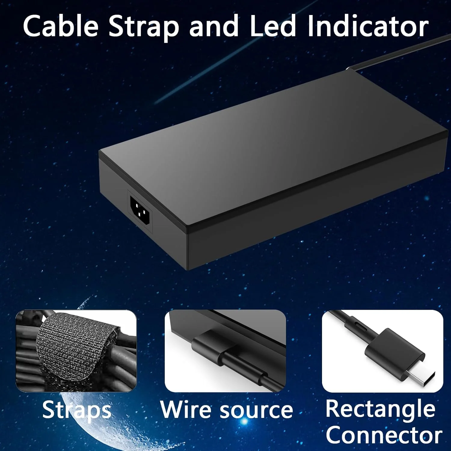 شارژر 240 واتی سازگار با لپ‌تاپ‌های ASUS ROG Zephyrus G16 G14 GU605 GA403 GA605, TUF Gaming A16 FA608 FA401 FA808, ROG Flow Z13 GZ302 GA302EA, ProArt PX13 P16 H7606 HN7306 V16 V3607