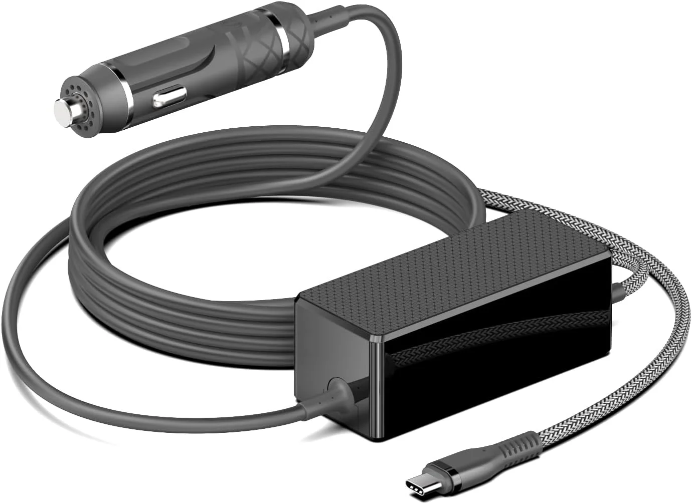 شارژر فندکی لپ تاپ USB-C مدل HKY با توان 140W 100W 96W 90W 87W 67W 65W PD3.1 12V-24V DC مناسب برای MacBook Air/Pro، Dell XPS/Latitude/Precision، Lenovo Yoga/Thinkpad/ThinkBook، HP، MSI، Asus و تمام دستگاه های USB C