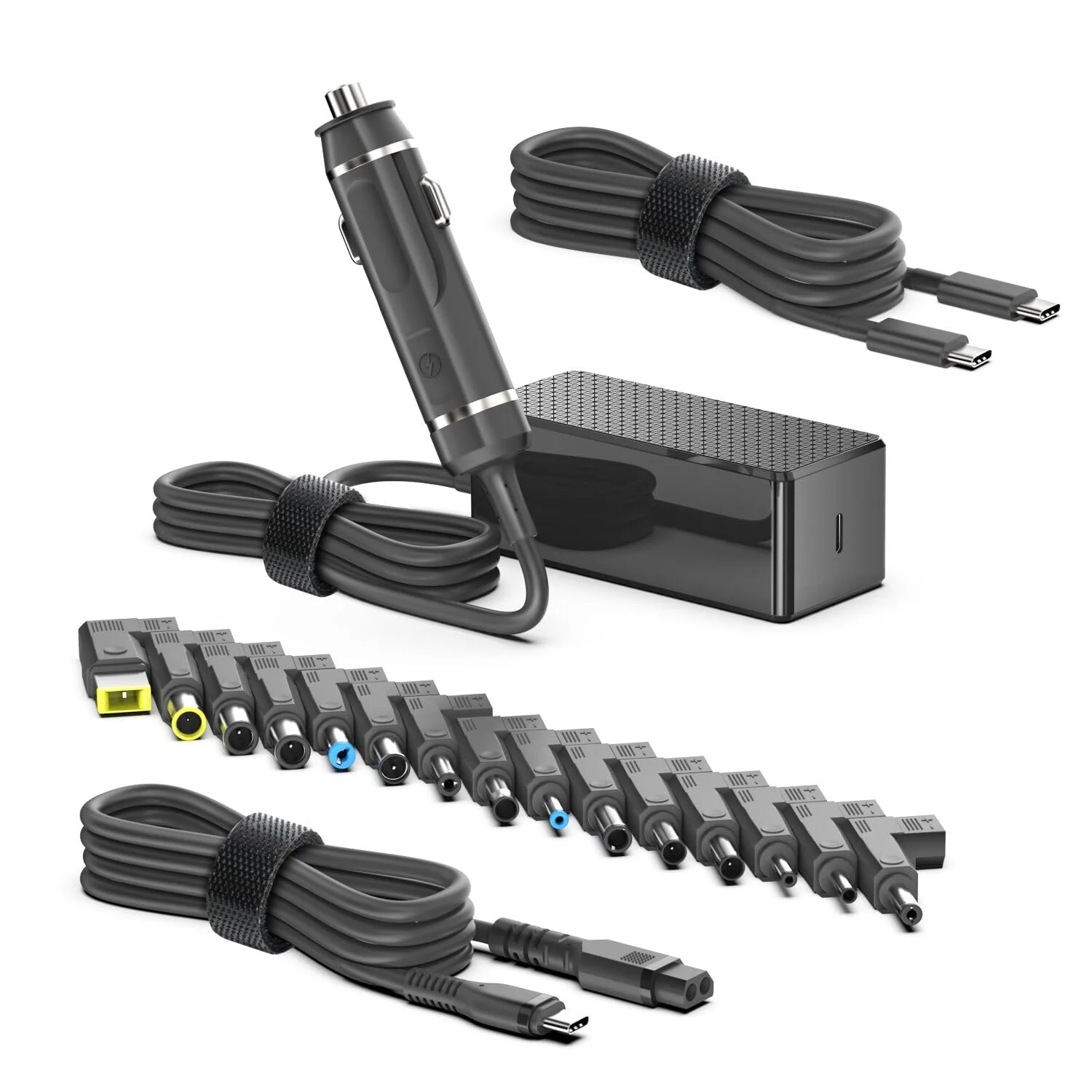 شارژر فندکی لپ تاپ USB-C مدل HKY PD3.1 با توان 140W 100W 96W 90W 87W 67W 65W 45W و ولتاژ 12V-24V DC مناسب برای MacBook Air/Pro، Dell XPS/Latitude/Precision، Lenovo Yoga/Thinkpad/ThinkBook، HP، Asus و تمام دستگاه های USB C