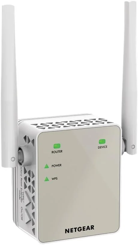 تقویت کننده وای فای NETGEAR WLAN Repeater EX6120، وای فای دو بانده AC1200، پوشش 2 تا 3 اتاق و 20 دستگاه، سرعت تا 1200 مگابیت بر ثانیه، طراحی جمع و جور