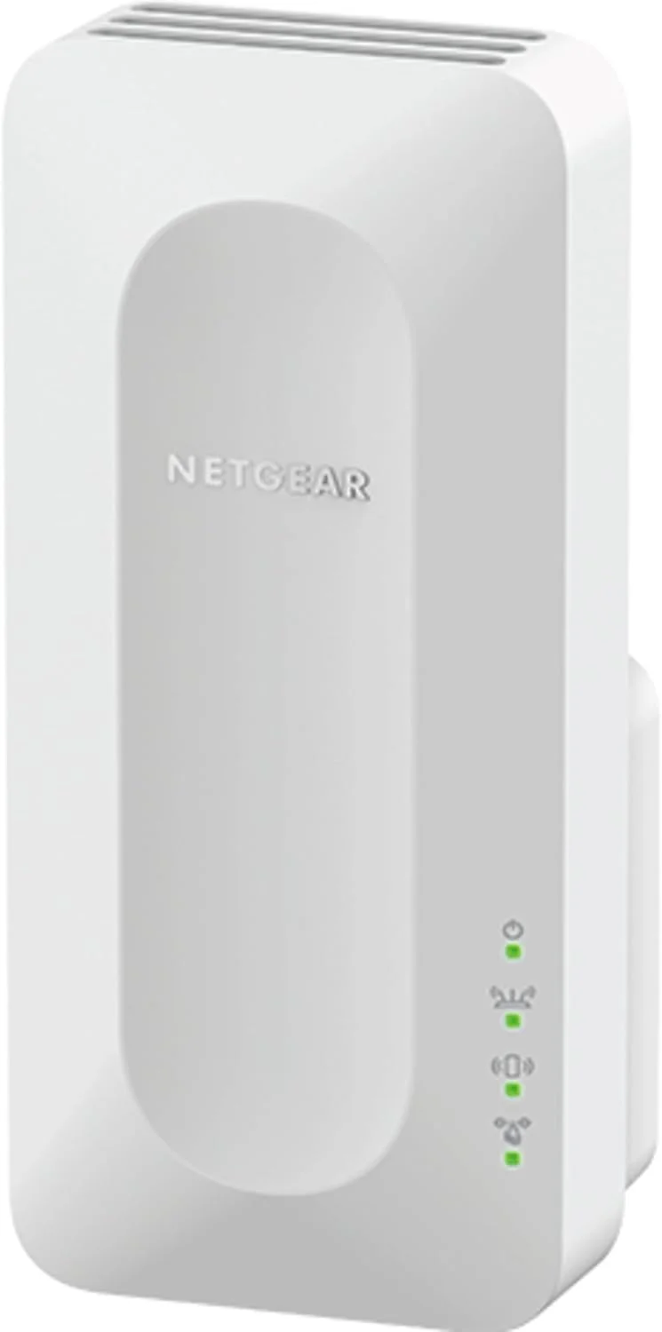تکرار کننده مش وای فای 6 NETGEAR Nighthawk EAX12 AX1600، تقویت کننده WLAN، تا 100 متر مربع و 15 دستگاه، سرعت وای فای دو بانده تا 1600 مگابیت در ثانیه، رومینگ هوشمند تکرار کننده مش وای فای 6 NETGEAR Nighthawk EAX12 AX1600، تقویت کننده WLAN، تا 100 متر مربع و 15 دستگاه، سرعت وای فای دو بانده تا 1600 مگابیت در ثانیه، رومینگ هوشمند