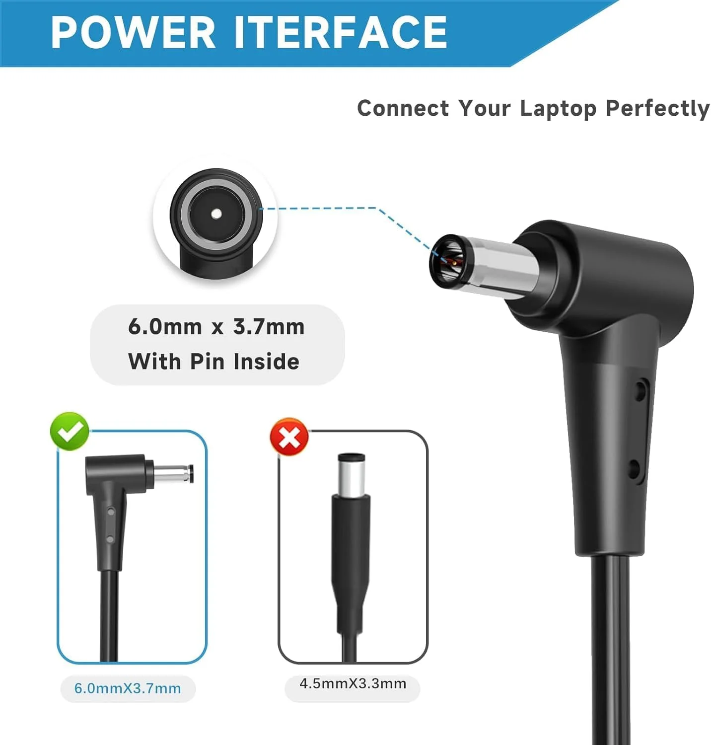 شارژر لپ تاپ 240 واتی HHZ سازگار با Asus ROG Zephyrus G14 G15 M16 G16 S15 S17 Flow X16 Strix Scar 15 آداپتور 20V/12A TUF Gaming A15 A17 F15 F16 F17 AD240-00E ADP-240EB سیم برق