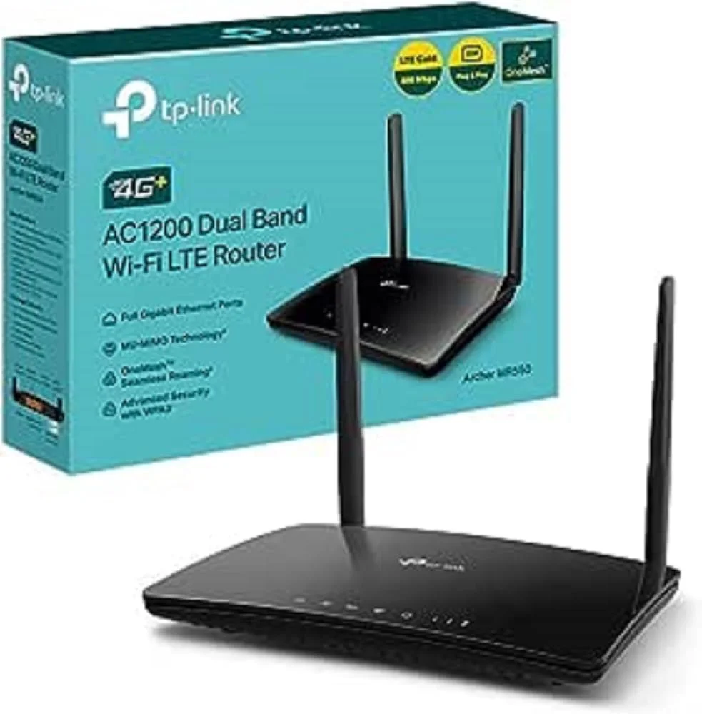 روتر تی پی-لینک Archer MR550 4G+ Cat6 300Mbps، وای-فای AC1200 دو بانده و تقویت کننده WLAN مدل RE330 AC1200 روتر تی پی-لینک Archer MR550 4G+ Cat6 300Mbps، وای-فای AC1200 دو بانده و تقویت کننده WLAN مدل RE330 AC1200