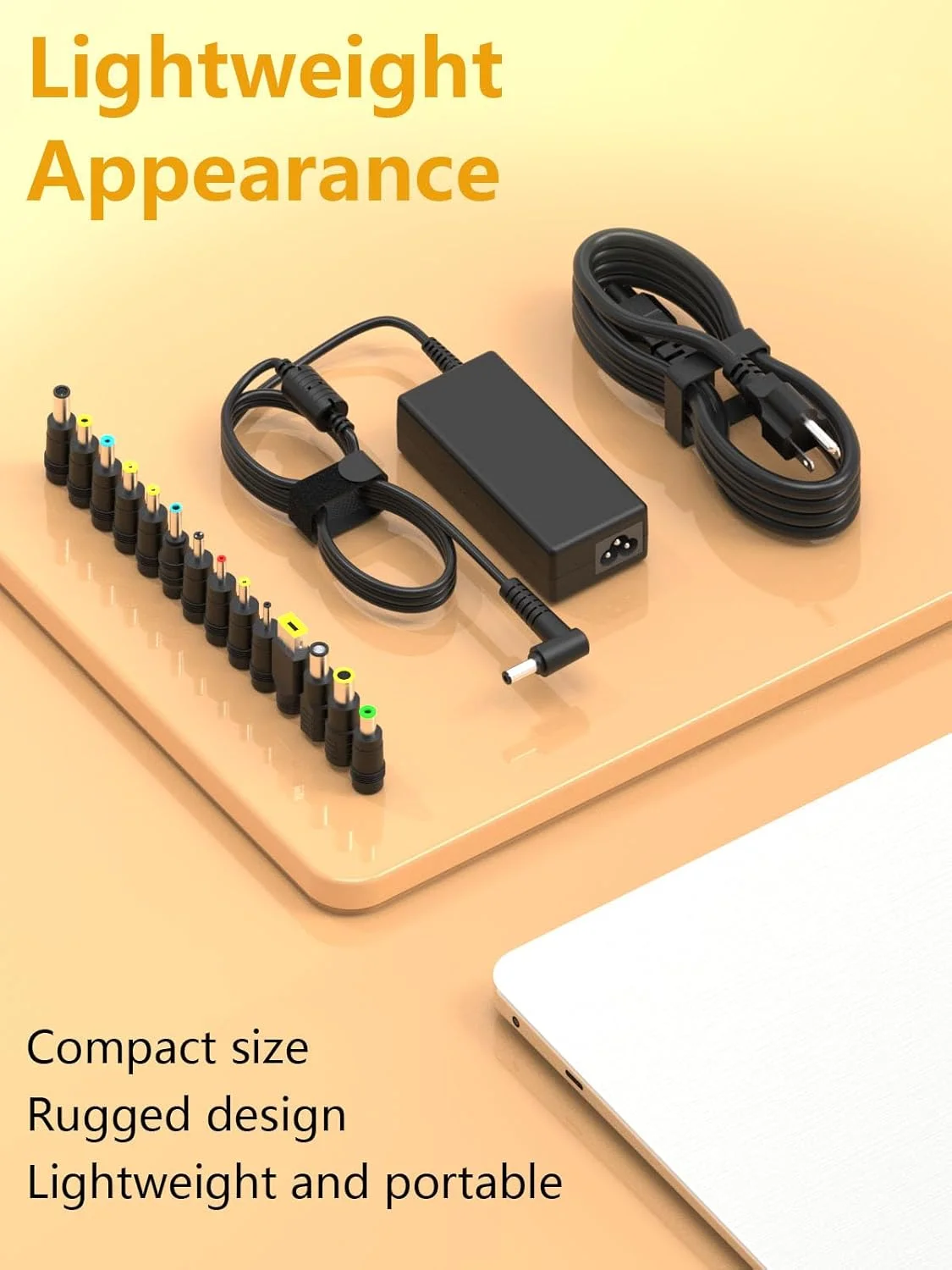 شارژر لپ تاپ یونیورسال 65 واتی سازگار با HP Dell ASUS Lenovo Acer Gateway، سیم برق مانیتور 20 ولت 19 ولت سازگار با مانیتور LCD تلویزیون Samsung LG Aspire Spin Toshiba Satellite JBL Speaker