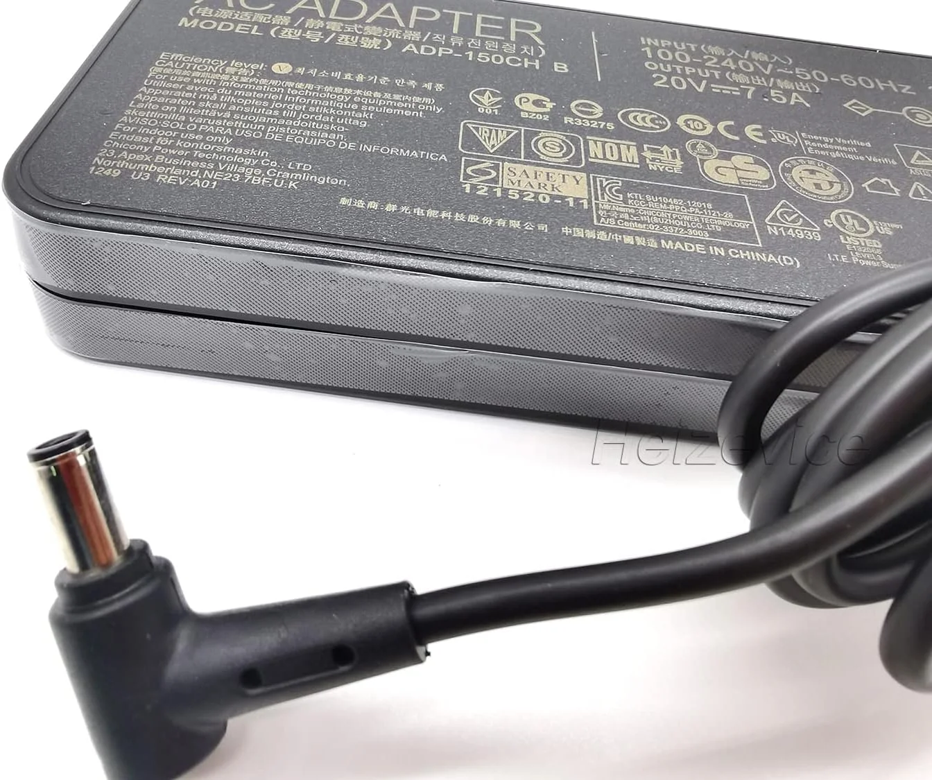 آداپتور 150 وات 20 ولت 7.5 آمپر ADP-150CH B AC برای لپ تاپ های Asus TUF Rog Strix G531GT G531GD G731GT FX505 FX505D FX505GT FX505DT FX705DD FX705DT FX705DU با اندازه 6.0 X 3.7mm به همراه سیم برق