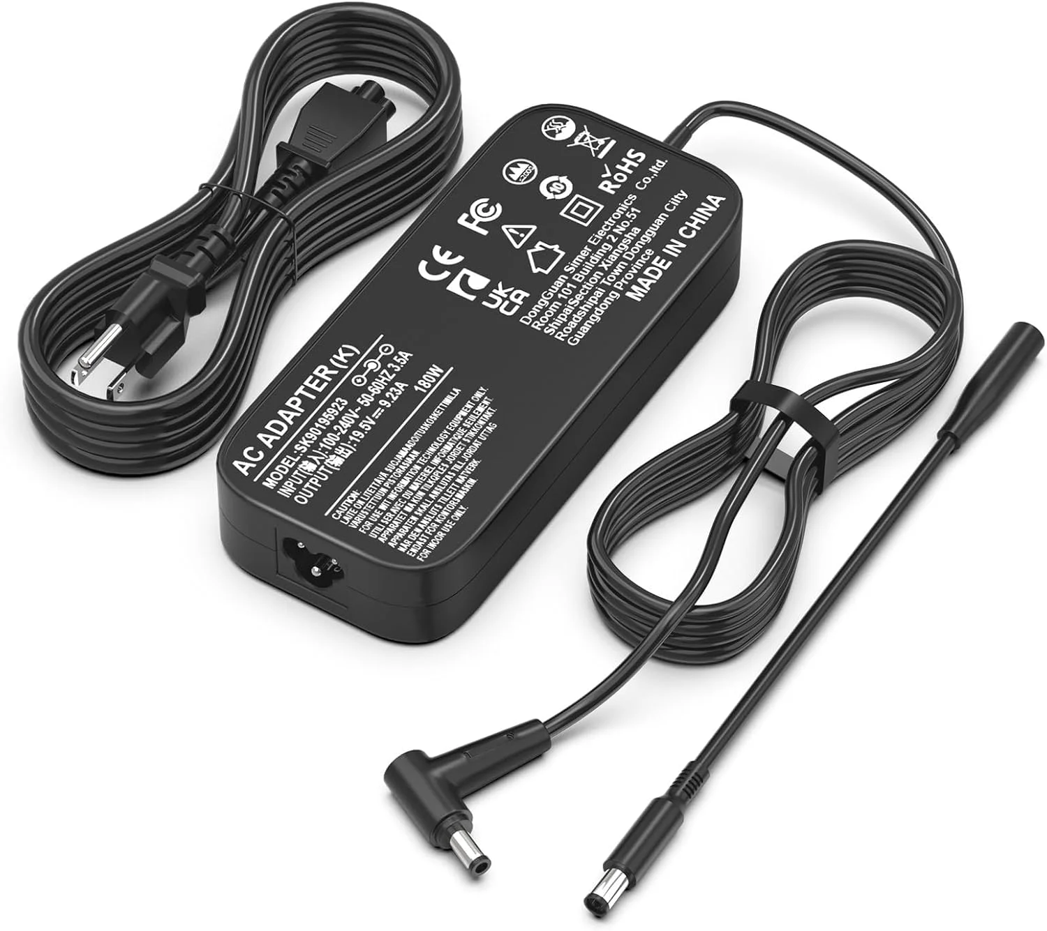 شارژر لپ‌تاپ 180 واتی AC سازگار با سری Asus TUF Gaming A15 F15 A17 F17؛ FX506، FX517، FX706، FX766، FX505، FX566، FX705، FX86، FA506، FA706؛ آداپتور برق ADP-180TB H، ADP-180MB F