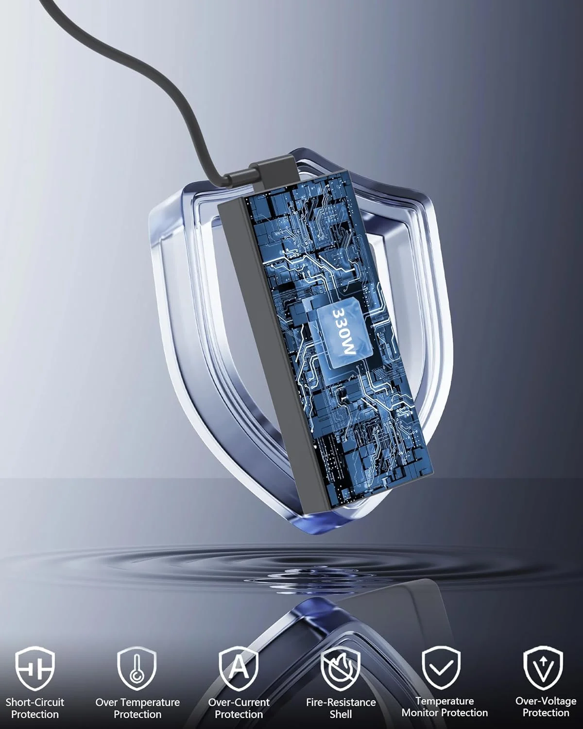 شارژر لپ تاپ 330 واتی سازگار با ASUS ROG Strix Scar 18 G834 17 16 G634 2024 G18 G16 G17 G15 G733 G814 Zephyrus Duo 16 & G18/G733/G634 a22-330p1a