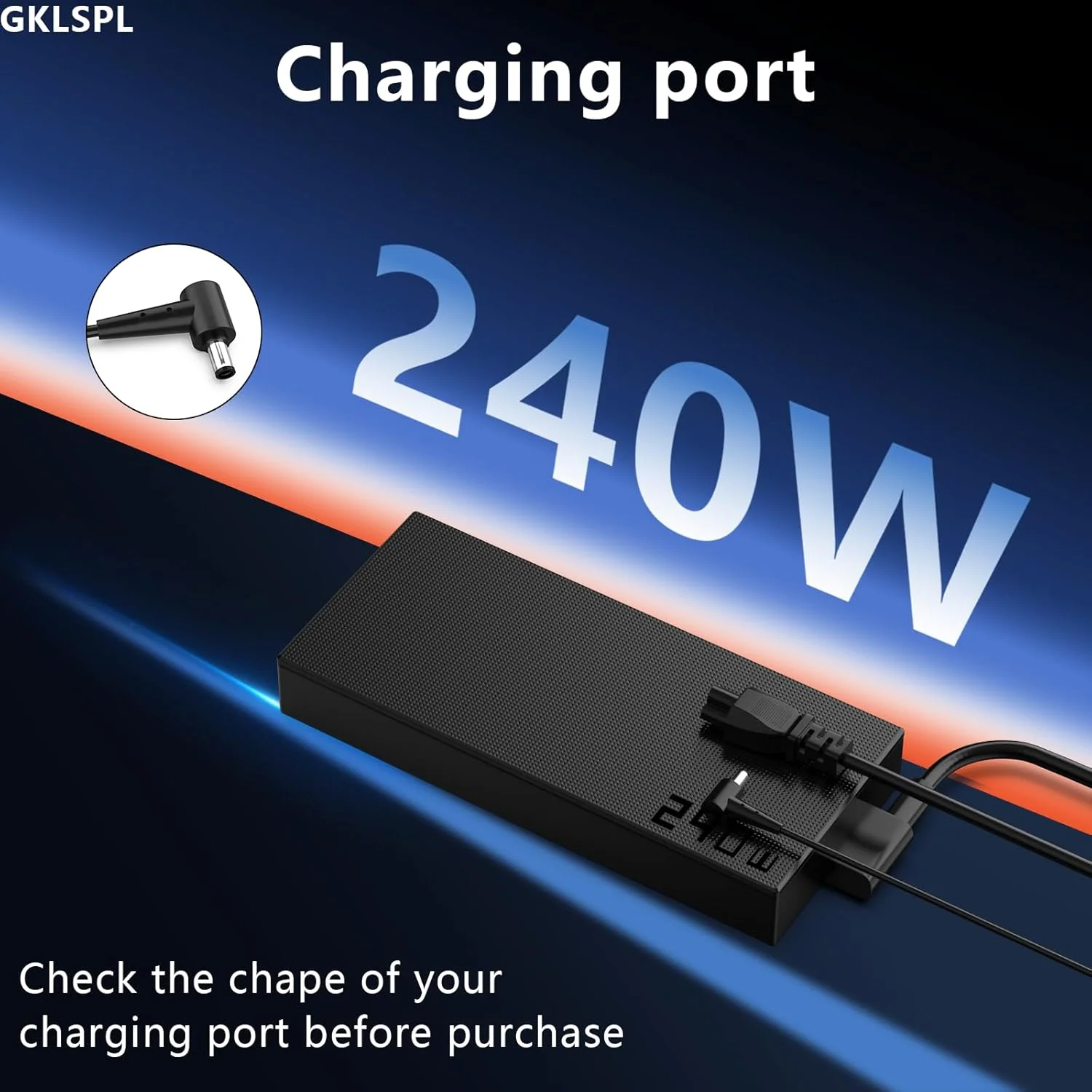 شارژر لپ تاپ 240W ADP-240EB B سازگار با Asus TUF Gaming F17 F16 F15 A17 A15 Zephyrus Duo 15 S M16 G14 G15 G16 S17 Vivobook 16X 15X Flow X16 ROG Strix Scar 15 17 G15 G17 GA402 GU603