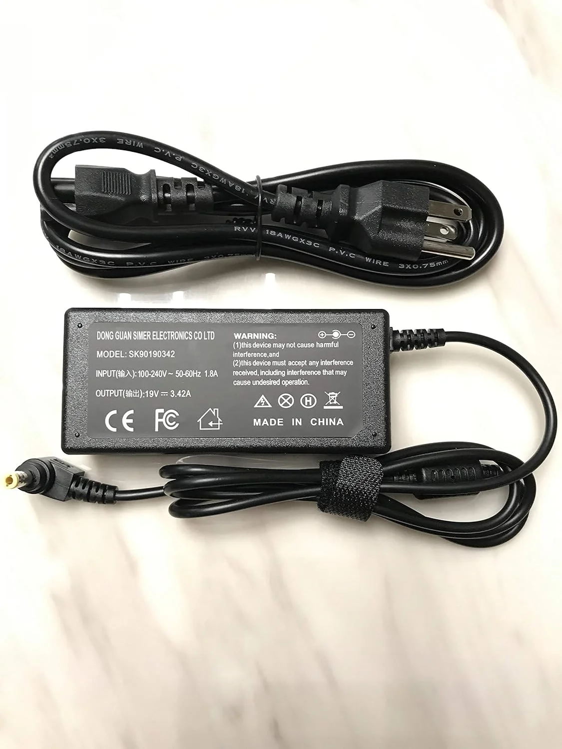 آداپتور شارژر جایگزین جدید Galaxy Bang برای Asus UL50Vg-Xx026v, UL50Vg-Xx031, UL50Vg-Xx036v; Asus UL50Vs, UL50Vs-A1B, UL50Vt, UL50Vt-A1; Asus UL50Vt-Rbbbk05, UL50Vt-X1, UL80, UL80A به همراه کابل برق