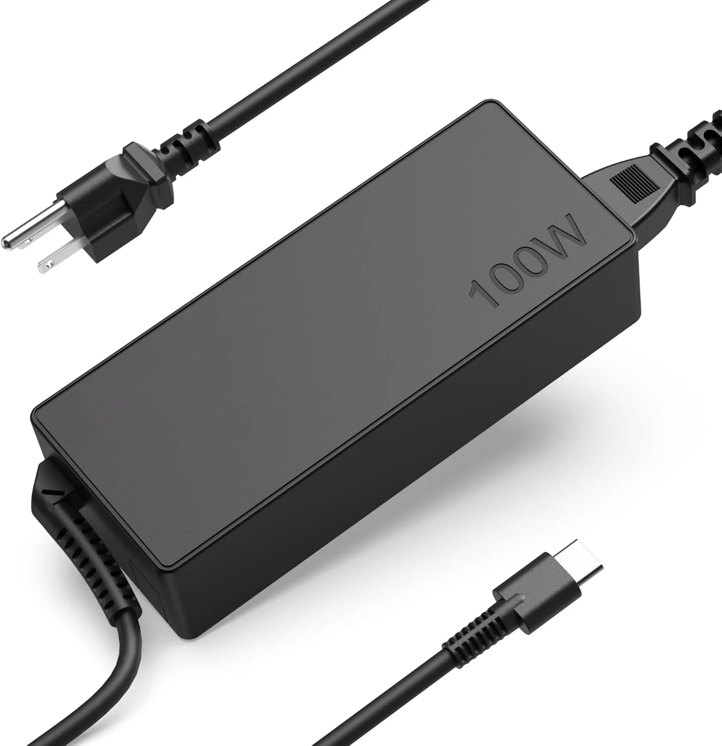 شارژر لپ تاپ 100 واتی USB Type C سازگار با لنوو، ایسر، دل، اچ پی، ایسوس، مک بوک و سایر دستگاه ها، آداپتور برق USB C