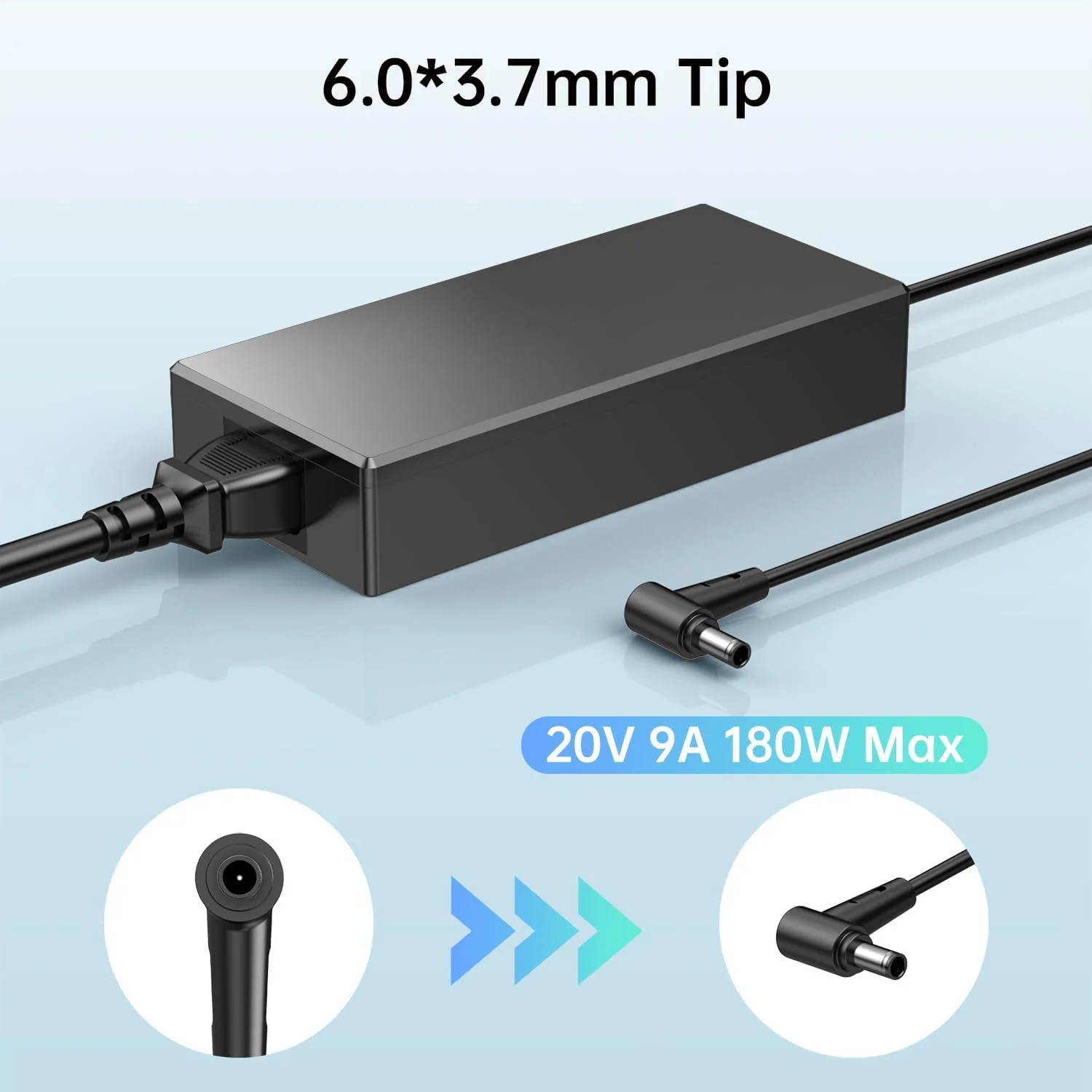20V 9A 180W Charger Fit for Asus Rog Zephyrus G14 GA401, G15 GA502, Tuf F15 F17 FX505D FX505G, AC Adapter ADP-180TB H Power Supply