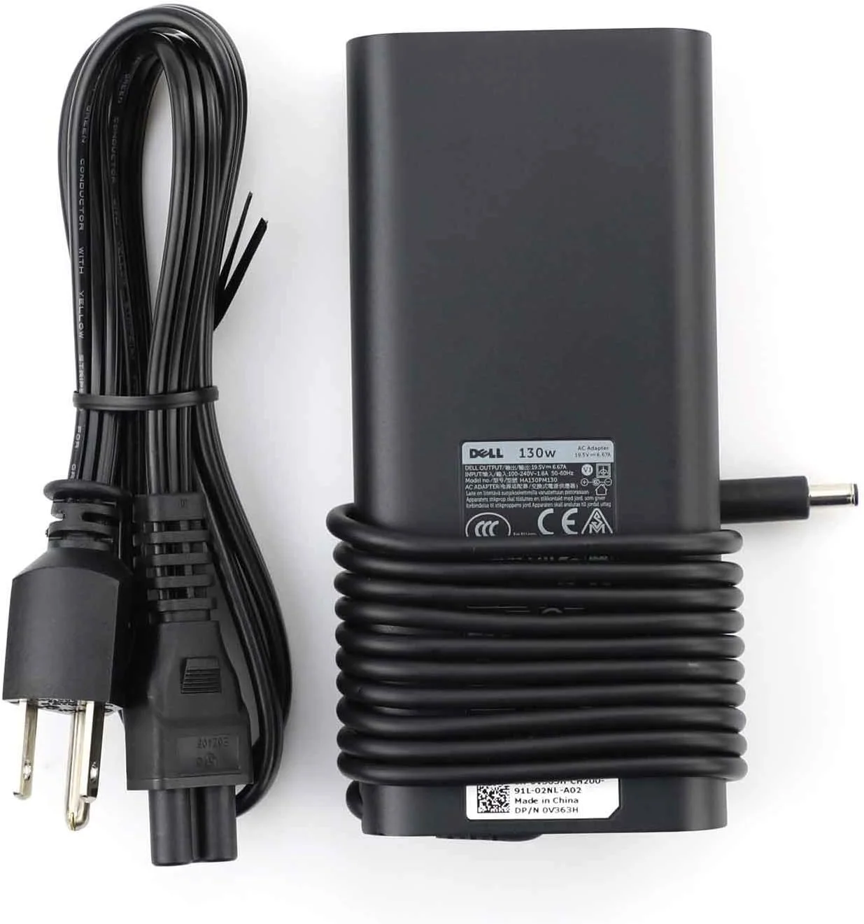 آداپتور برق 130 واتی دل با سیم برق 1.8 متری