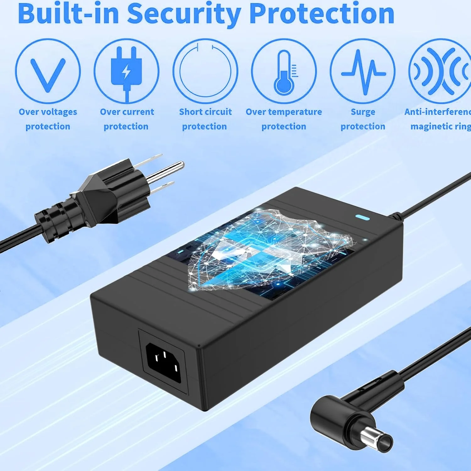 آداپتور AC دلیپو 19.5 ولت 11.8 آمپر 230 وات 6.0x3.7 میلی‌متر مناسب برای لپ‌تاپ‌های گیمینگ ایسوس ROG Zephyrus S GX710GX GX710GW GX701GV GX501VS-XS71 GL704GM-DH74 GL703GM-DS74