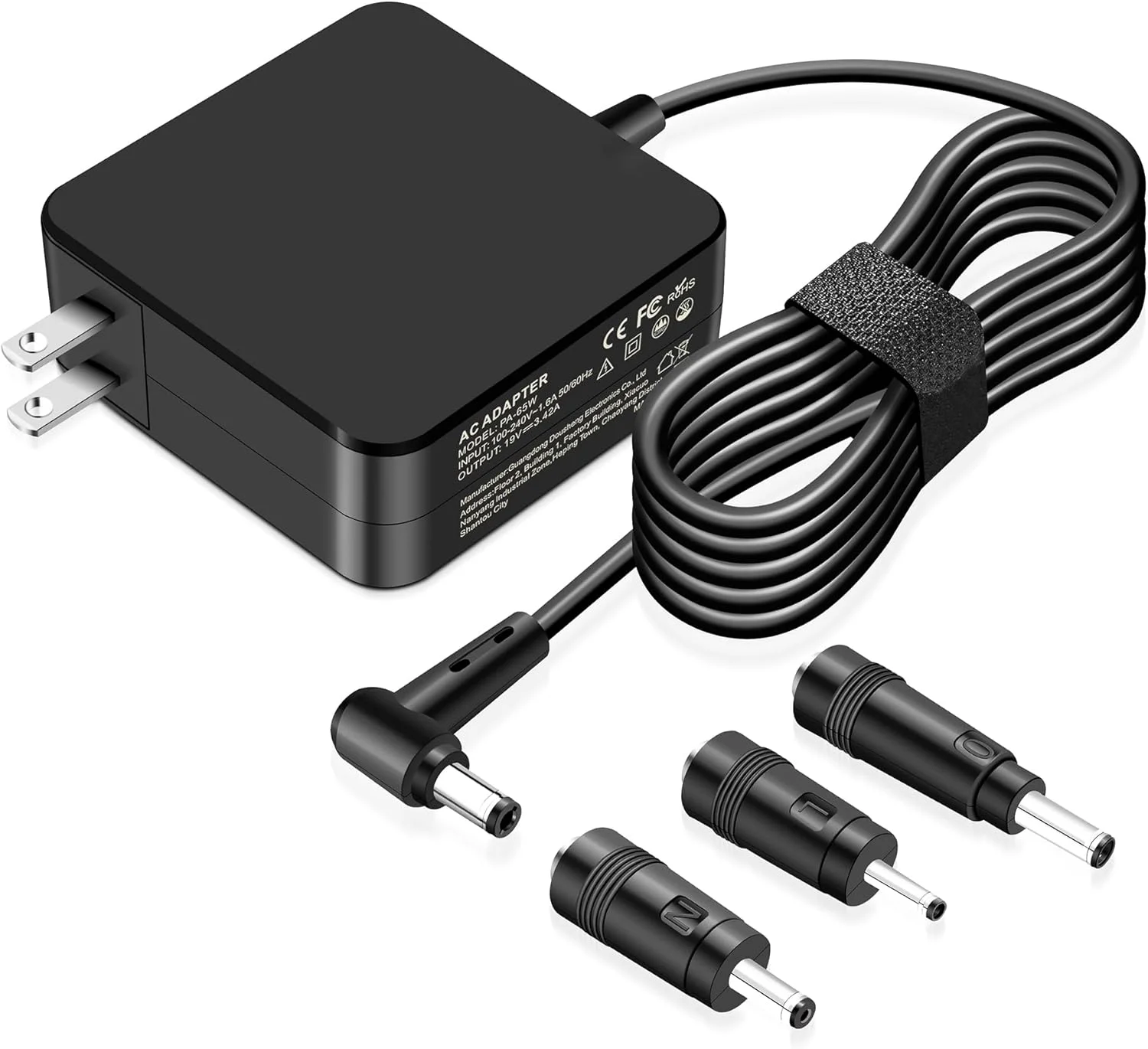 شارژر لپ تاپ 65 واتی سازگار با ایسوس ویووبوک 14 15 17 S13 S14 S15 Go 12 14 15 Zenbook Flip Chromebook Notebook EeeBook Laptop 5.5 * 2.5mm با 3 سری قابل تعویض