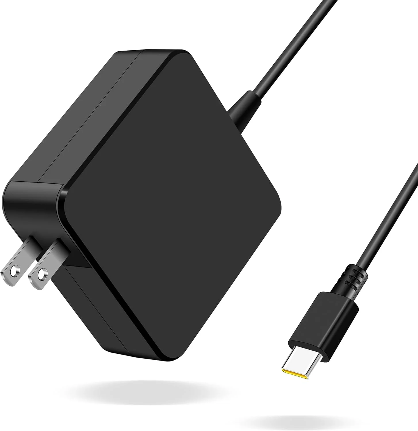 شارژر USB C با توان 65 وات 45 وات سازگار با لپ تاپ های لنوو ThinkPad، مک بوک پرو، ایسوس Zenbook، ایسر Chromebook، هوآوی Matebook، اچ پی Spectre و دل Latitude به همراه کابل برق