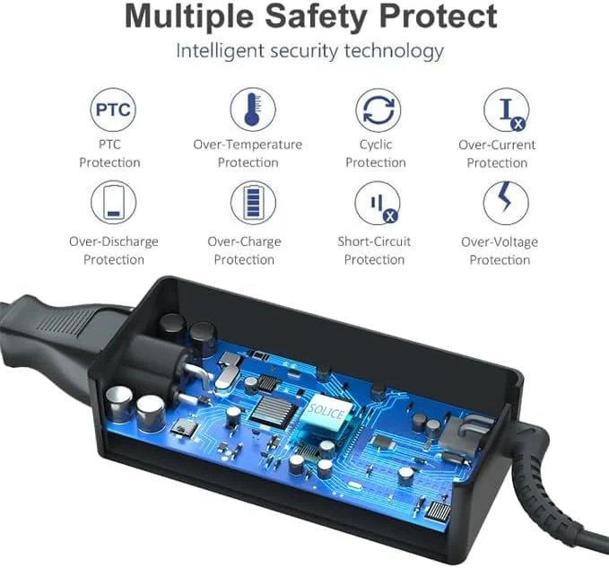 شارژر یونیورسال 45 واتی USB Type C سازگار با HP Chromebook X360 14 14A G5 11 11A G8 G7 G6 G1 G2 EE 14-ca051wm 14-ca020nr 14-ca061dx 14-ca043cl 14-ca052wm 918337-001 l43407-001