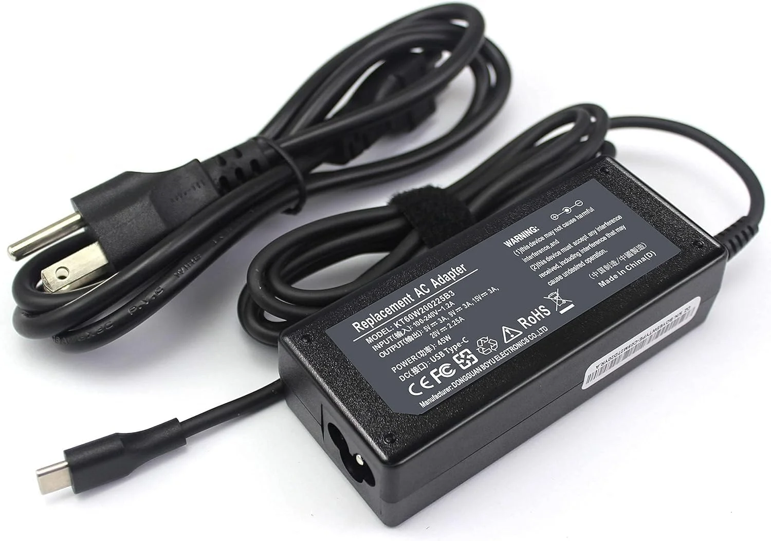 شارژر 45 واتی USB Type C برای ایسر کروم بوک CB315 R721T R751T CB515 CB315-3H CB5-312T C732 C933 C771 C721 C732T-C8VY C733 R752TN CB315-3H-C2C3 C851 N17Q8 CB311 CB314 CB514 CB713 CB714 CB715 CB5-312