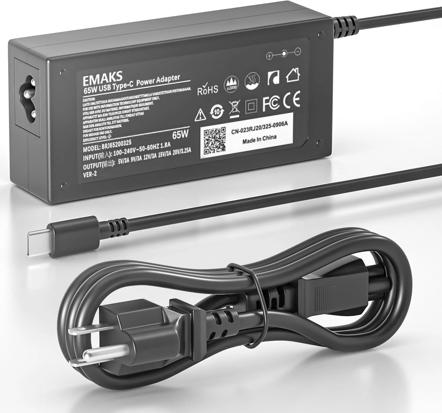 شارژر 65 واتی USB-C سازگار با HP Chromebook و سایر آداپتورهای منبع تغذیه Usbc با سیم برق سریع