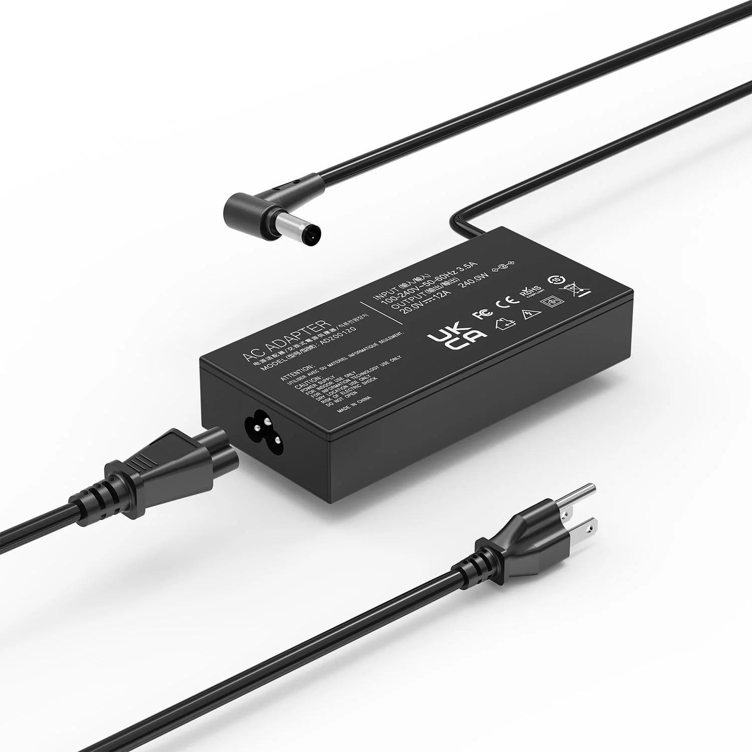 شارژر 240W 20V 12A ROG AC برای لپ تاپ های گیمینگ ASUS ROG Zephyrus Duo 15 GX550LXS M16 S15 S17 G14 G15 G16 G513 GX550LXS G533 G533QS G733QM G733QR G733QS G733QSA