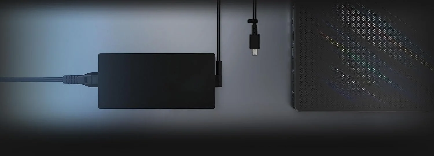 شارژر باریک 240W 200W برای لپ تاپ گیمینگ ایسوس ROG Zephyrus G16 (2024) GU605 GU605M GU605MI GU605MI GU605MY GU605MZ GU605MU GU605MV 20V 12A