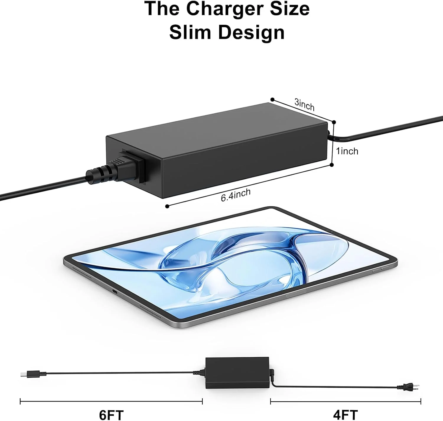 شارژر 200 واتی مناسب برای لپ‌تاپ‌های ایسوس ROG Zephyrus G16 G14 2024 2025 GU605 GU605M GA605W GA605 GU605MY GU605MZ GA403 GA403UV GA403UU TUF A14 ProArt P16 PZ13 PX13 FA401