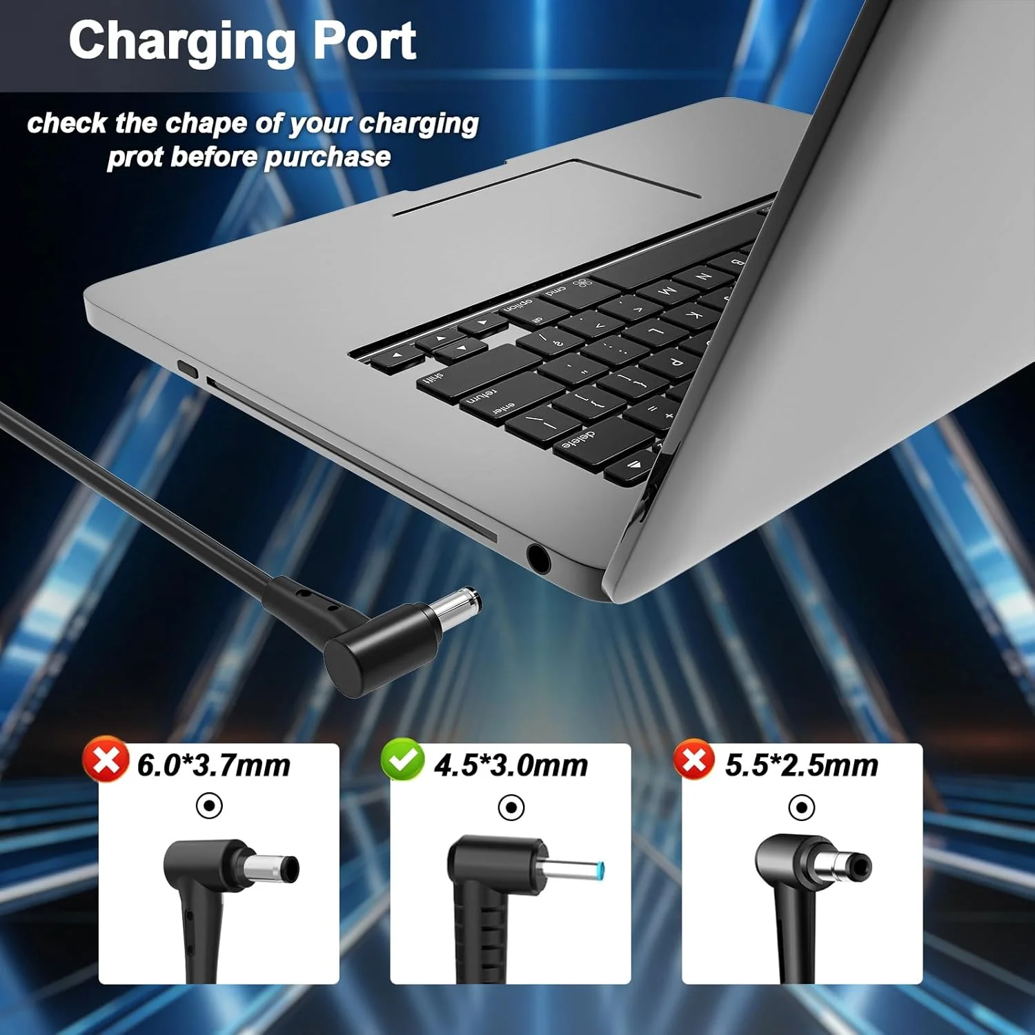 شارژر 120 واتی سازگار با لپ‌تاپ‌های Asus Zenbook Flip 15 OLED Q528 Q528EH Q528E Q537 Q537F Q537FD Q538 Q538E Q538EI Q546FDX Q546FD Q546F Q546 Q547FD Q547F Q547