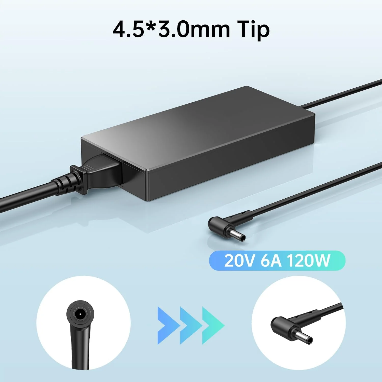 شارژر 20 ولت 6 آمپر 120 وات مناسب برای لپ تاپ های Asus Zenbook Flip 15 Q528 Q537 Q538 Q537F Q528E Q538E Q528EH Q538EI Q537FD UX534 UX564، آداپتور برق A17-120P2A