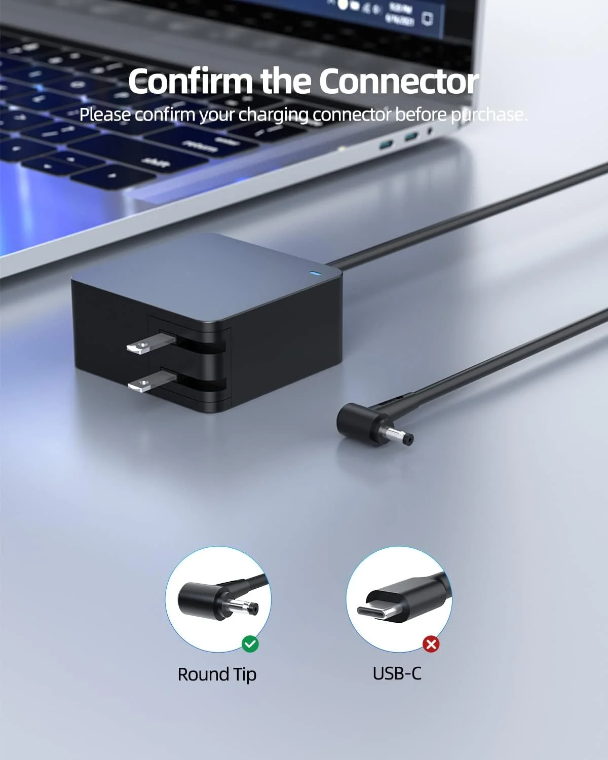 شارژر AC مناسب برای لپ‌تاپ‌های Asus X515J X515JA X515E X515EA X515JP X515 X515M X515MA X415M X415E X415J X415MA X415EA X415JA X415F X415FA به همراه سیم برق