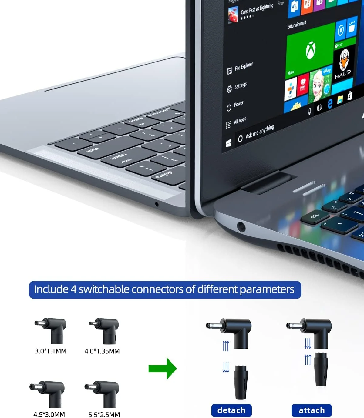 Nicpower Laptop Charger Compatible with Asus Vivobook 15 14 17, Flip 14 15 16, S13 S14 S15, Go 12 14 15, Compatible with Zenbook Replacement (UL Certified Safety), Round Connector, 65W, 45W, 33W