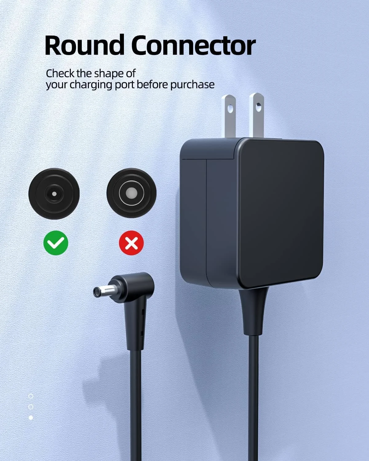 شارژر 65 واتی مناسب برای ایسوس ویووبوک Go 14 15 OLED E1504 E1504F E1504G E1504GA E1404 E1404F E1404FA E1404G E1404GA، مناسب برای ExpertCenter E1 AiO E1600 All-in-One PCs آداپتور برق