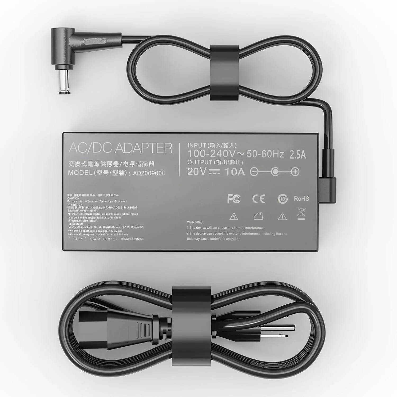 شارژر لپ تاپ 200 واتی سازگار با Asus Vivobook Pro 15 Q543 Q543M Q543MJ Q533 Q533M Q533MJ N6506 N6506CU ADP-200JB D Creator Q Q540 Q540V Q530 Q530VJ آداپتور برق