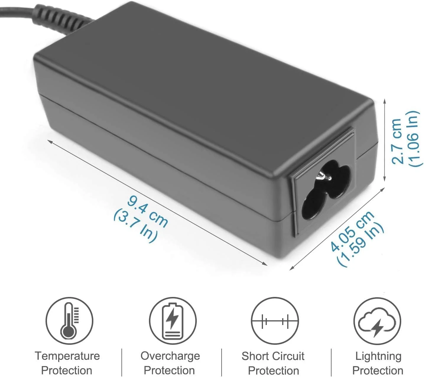 شارژر 65 واتی USB-C برای لپ تاپ های Asus Zenbook 14 OLED Q425 Q425MA UX3405 UX3405MA UX3405MA-PZ076W آداپتور برق 20 ولت 3.25 آمپر