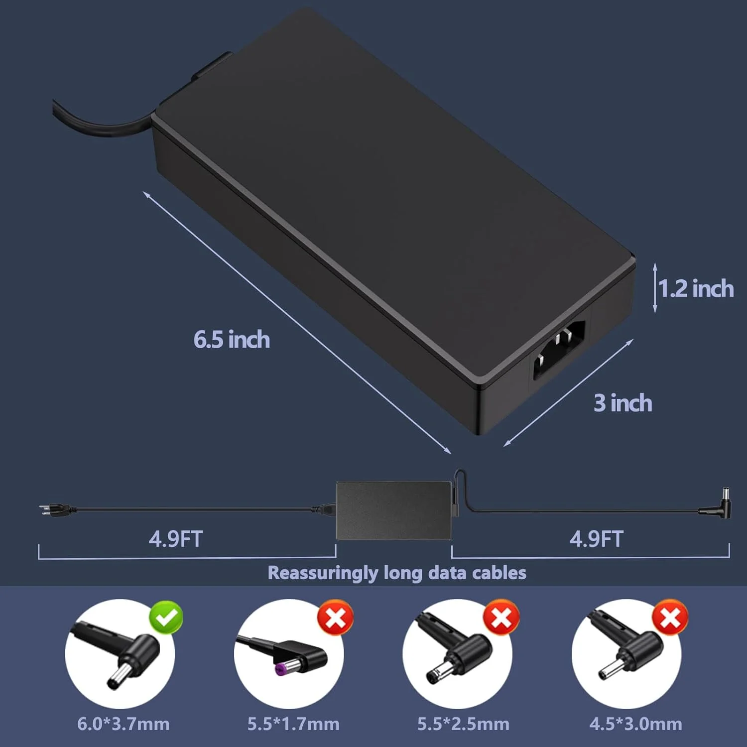 آداپتور 230 وات 19.5 ولت 11.8 آمپر جایگزین شارژر لپ تاپ ایسوس سازگار با ASUS Rog Zephyrus M GU501G GU501 GU502 GU501GM GU502GV Asus ROG Strix G15 G512 ROG Strix G17 G7