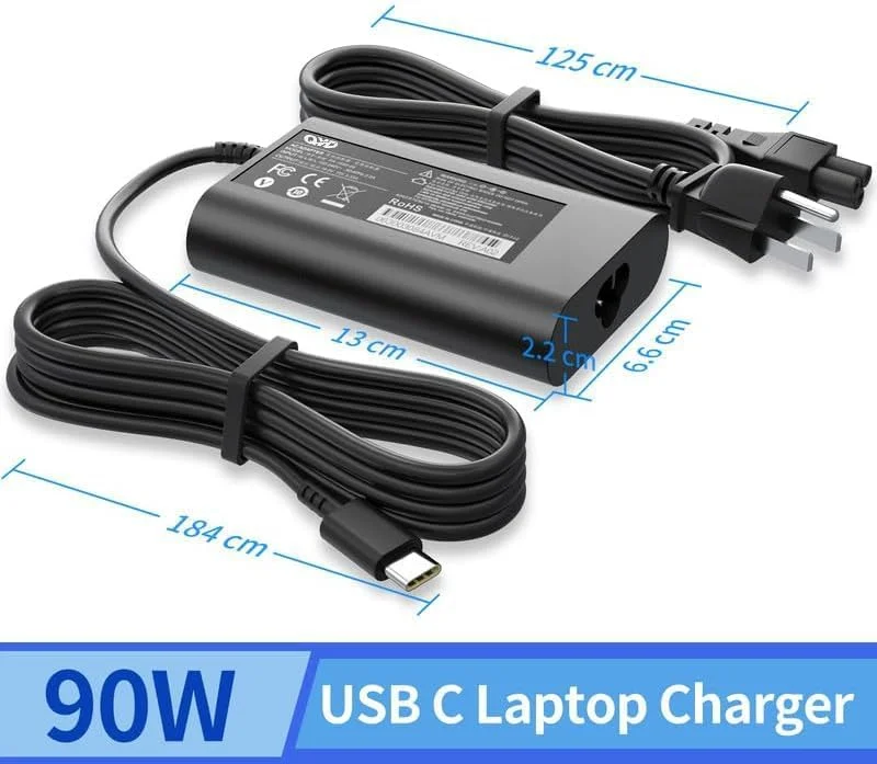 شارژر لپ تاپ 90 واتی USB C برای لنوو Thinkpad/Yoga Dell Chromebook/Latitude/XPS، HP، ایسوس، سامسونگ، ایسر، منبع تغذیه لپ تاپ USB C گوگل شارژر لپ تاپ 90 واتی USB C برای لنوو Thinkpad/Yoga Dell Chromebook/Latitude/XPS، HP، ایسوس، سامسونگ، ایسر، منبع تغذیه لپ تاپ USB C گوگل