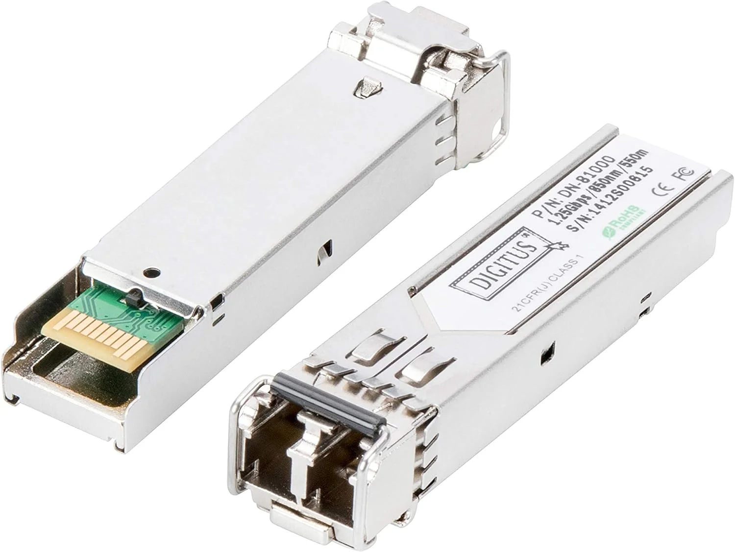 ماژول جهانی گیگابیتی SFP دیجی توس - 1.25 گیگابیت بر ثانیه - نسخه صنعتی - مینی GBIC - برای فیبر نوری تک حالته - LC Duplex - طول موج 1310 نانومتر - برد 20 کیلومتر - Plug & Play