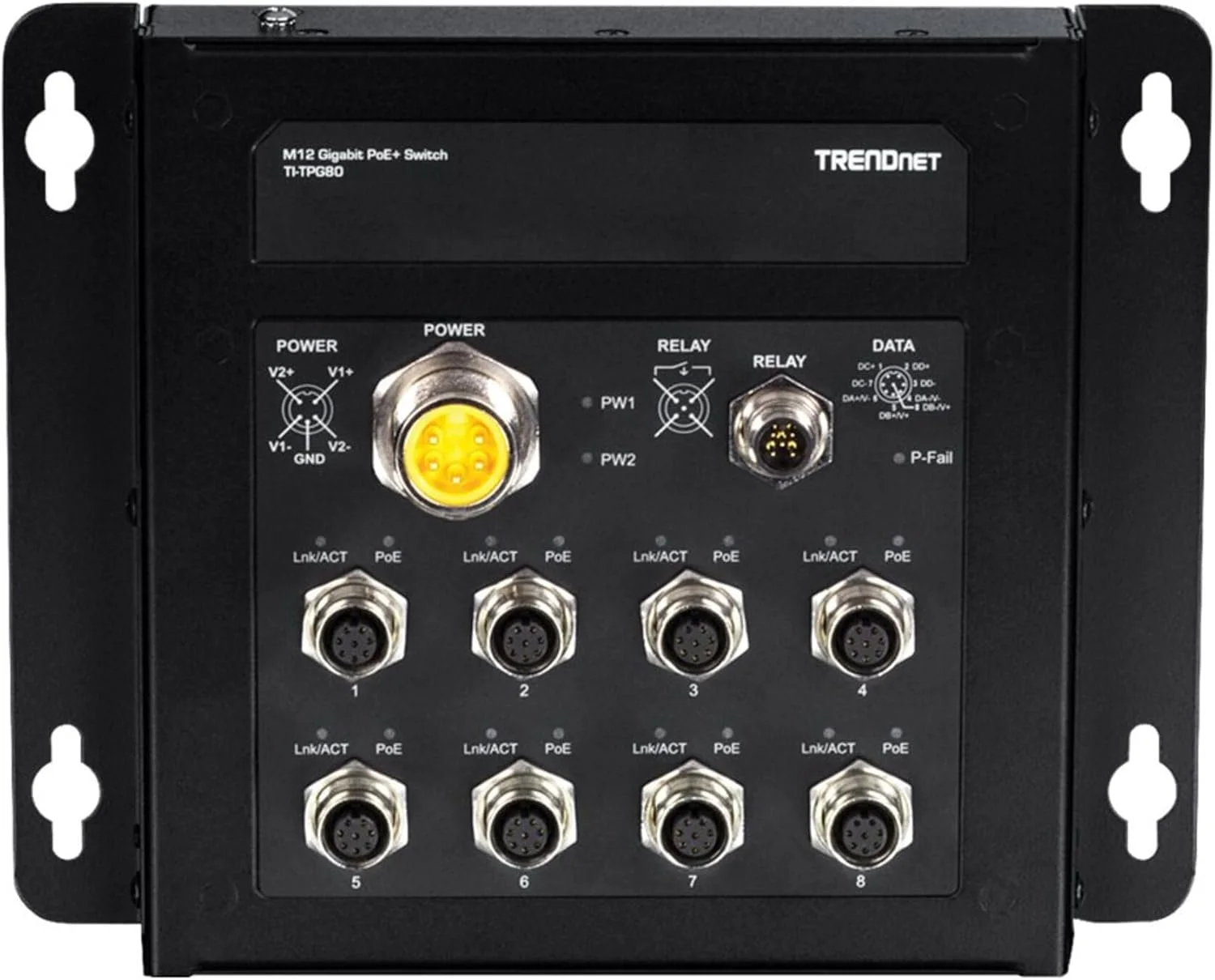 سوئیچ شبکه صنعتی TRENDnet مدل TI-TPG80 پورت PoE