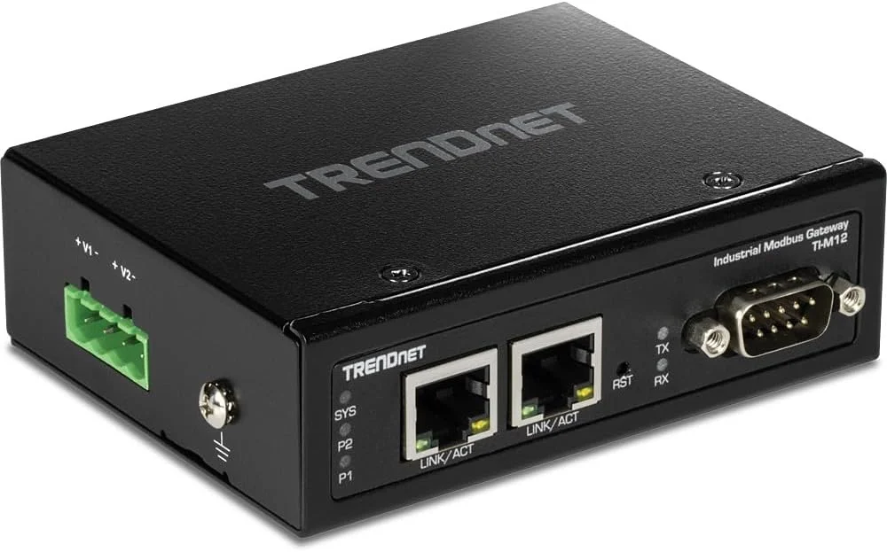 درگاه Modbus صنعتی TRENDnet TI-M12 با 1 پورت اترنت سریع، 1 پورت سریال DB-9، 2 پورت اترنت سریع، تا 100 متر، محفظه IP30، محافظت در برابر دماهای شدید درگاه Modbus صنعتی TRENDnet TI-M12 با 1 پورت اترنت سریع، 1 پورت سریال DB-9، 2 پورت اترنت سریع، تا 100 متر، محفظه IP30، محافظت در برابر دماهای شدید