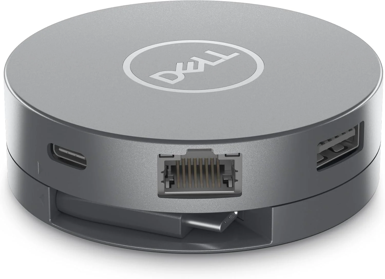 آداپتور چند پورت USB-C دل DA305 مدل 6 در 1 - کابل کواکسیال گرد، اتصال آسان، USB-C یکپارچه - خاکستری