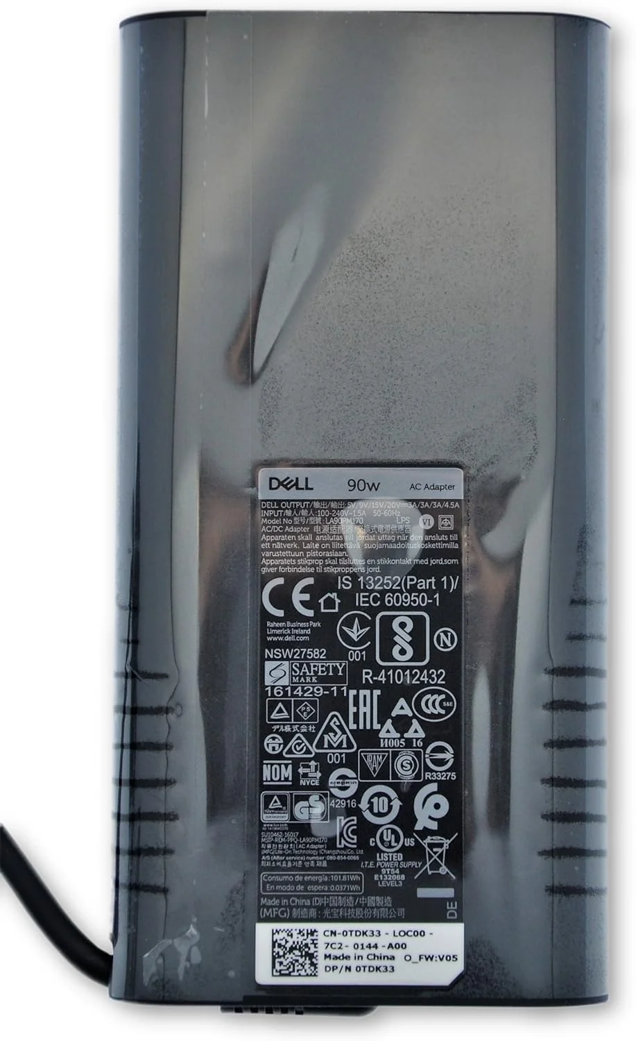 آداپتور برق 90 واتی USB-C دل مدل TDK33 به همراه کابل برق 2 پین آداپتور برق 90 واتی USB-C دل مدل TDK33 به همراه کابل برق 2 پین