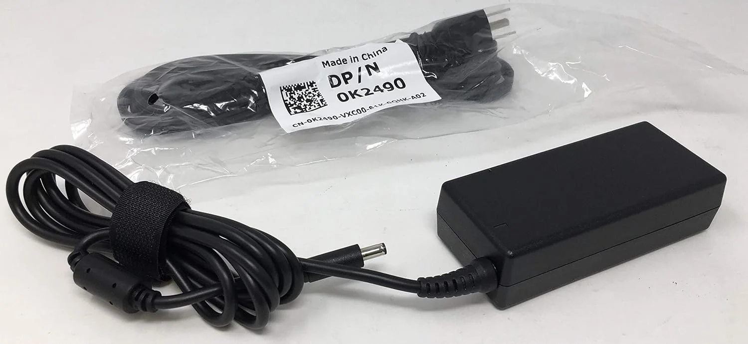 آداپتور AC سه پین 65 واتی دل با سیم برق 1.8 متری - توان خروجی 65 وات