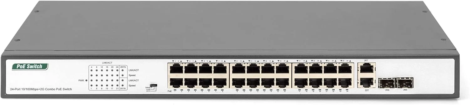 سوئیچ اترنت سریع 24 پورت DIGITUS با قابلیت PoE