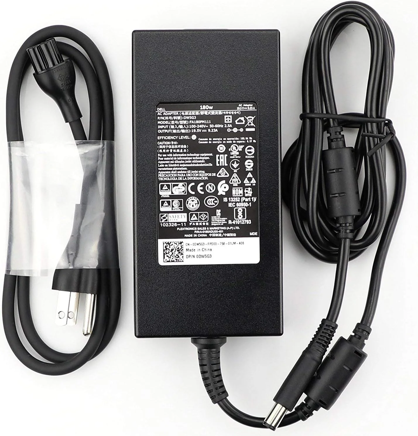 قطعه یدکی: آداپتور برق دل، 180 وات، 19.5 ولت، 3 پین، 7.4 میلی متر، کابل برق C6، 47RW6، MHP9C، 3XYY8، 045G4G، 991082 (پین، 7.4 میلی متر، کابل برق C6 (شامل نمی شود))