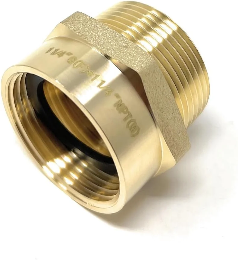 تبدیل برنجی بدون سرب کاسکادا، رزوه مادگی G به نری NPT (1 1/4" x 1 1/4")