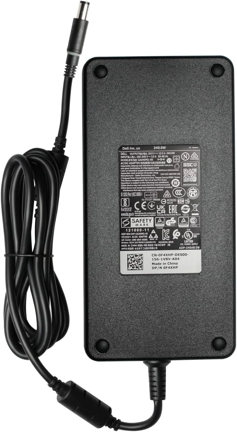 شارژر لپ تاپ دل Precision M6800 / آداپتور AC، 240 وات، 19.5 ولت، مشکی، منبع تغذیه AC