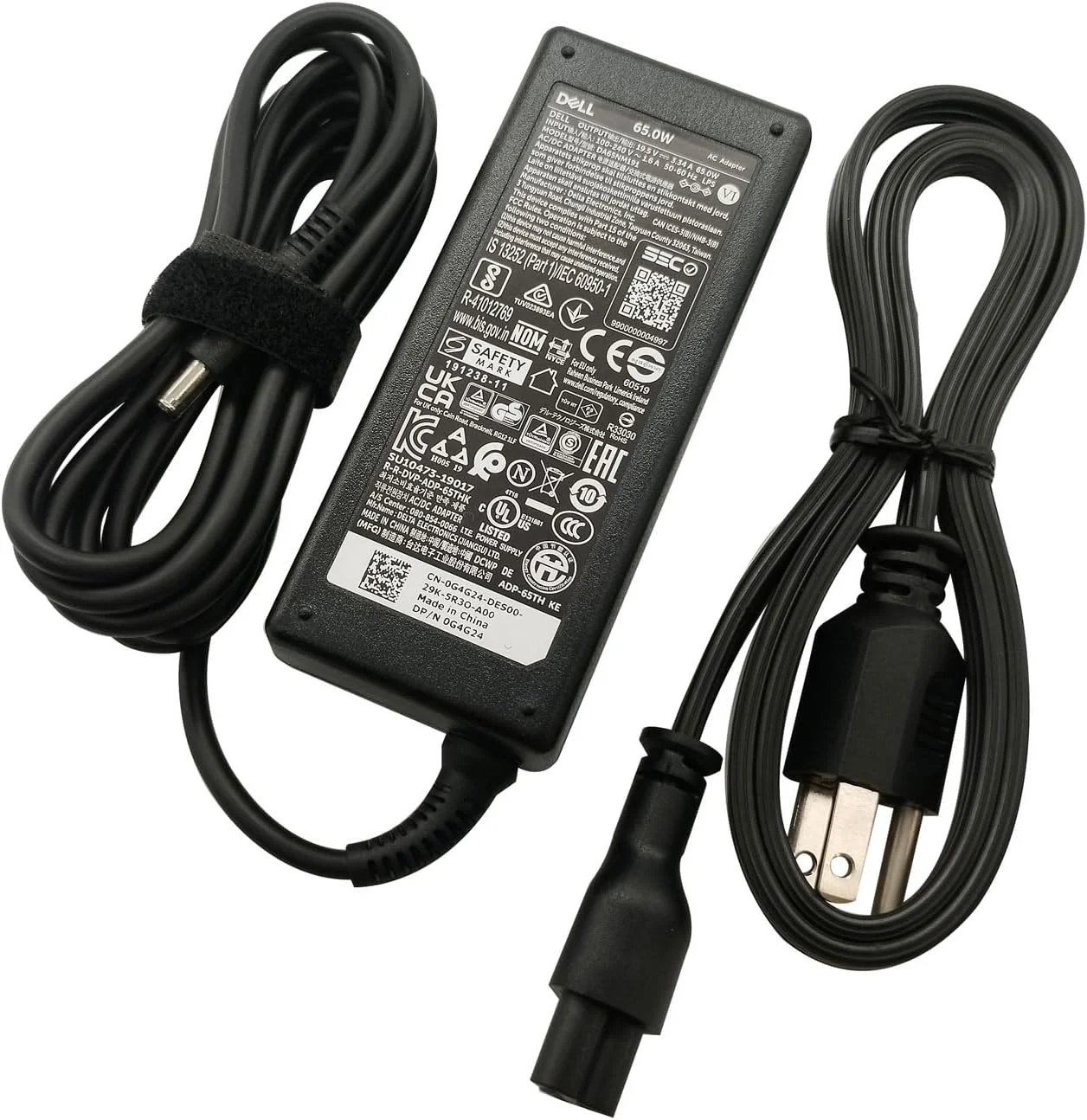 Dell 65W 4.5mm tip Laptop Charger,Inspiron 3064 AIO 3263 AIO 3264 AIO 3265 AIO 3464 AIO AC Adapter, Black, DA65NM191