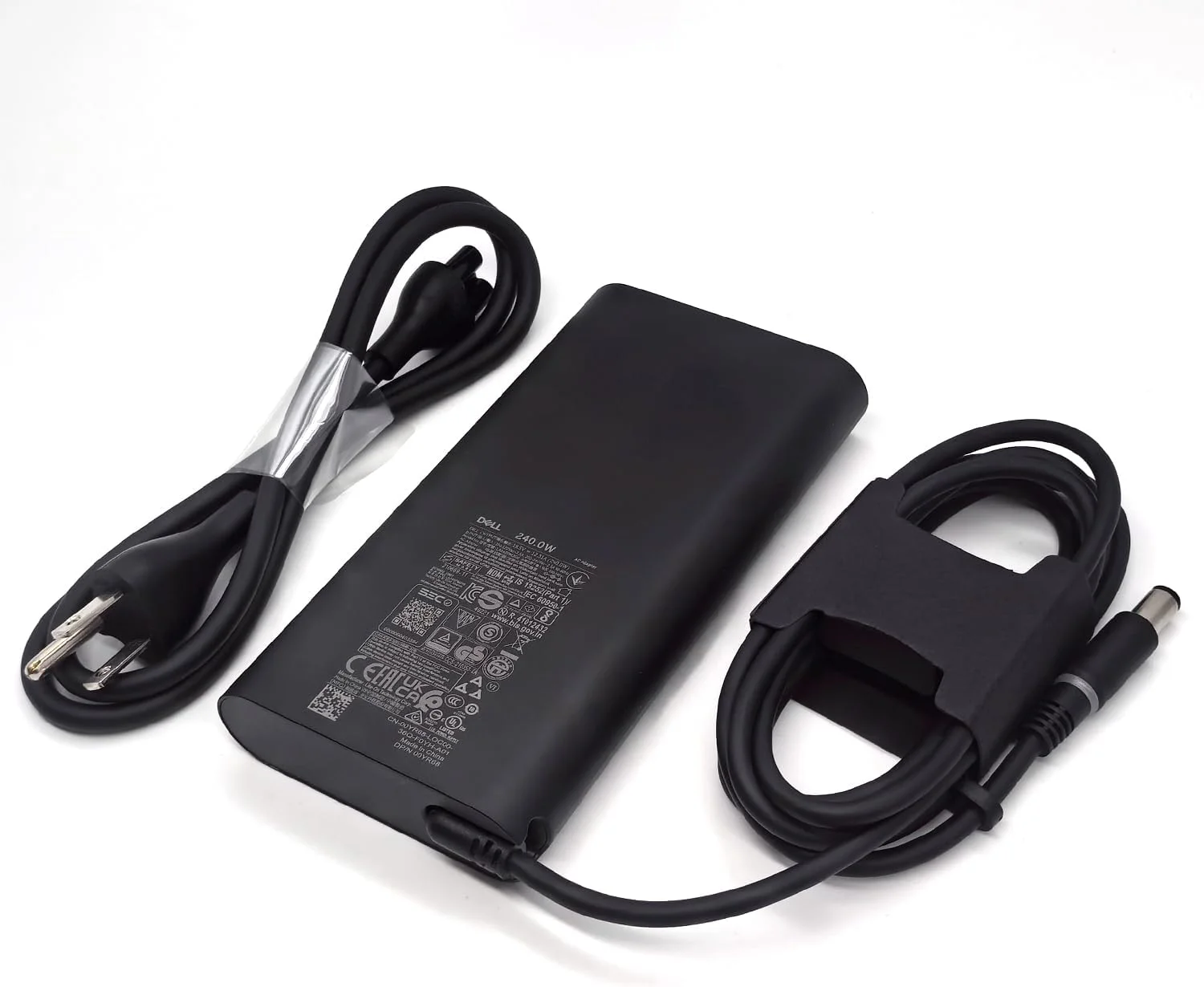 شارژر لپ تاپ دل 240 وات، نوک بشکه ای 7.4 میلی متری، آداپتور برق متناوب GAN، شارژر Alienware M15 R7 X16 X17 R2 X15 R2 M17 R5، مشکی، LA240PM200
