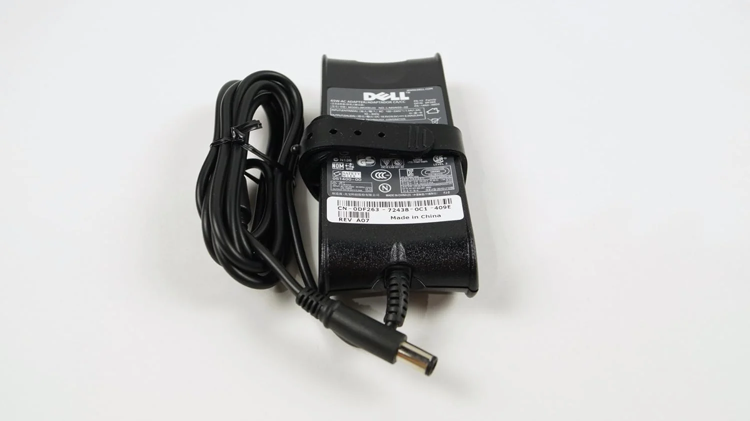 آداپتور برق و شارژر اصلی دل PA-12 به همراه کابل برق ایالات متحده، 5 ولت 3.34 آمپر 65 وات، سازگار با لپ تاپ های دل Inspiron